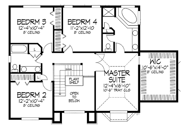 Home Plan - Floor Plan - Upper Floor for Country House Plan #51-900 - 4 bed, 2.5 bath