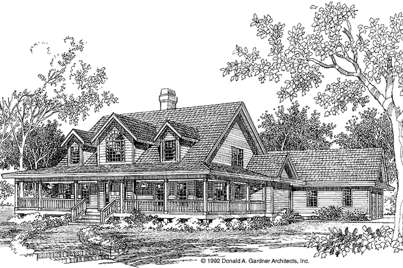 Dream House Plan - Exterior - Front Elevation 3 for Country House Plan #929-122 - 3 bed, 2.5 bath