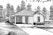 Ranch Style House Plan - 3 Beds 2 Baths 1070 Sq/Ft Plan #17-2809 