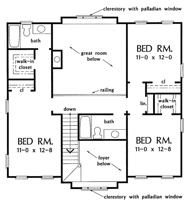House Plan Design - Farmhouse Floor Plan - Upper Floor Plan #929-167