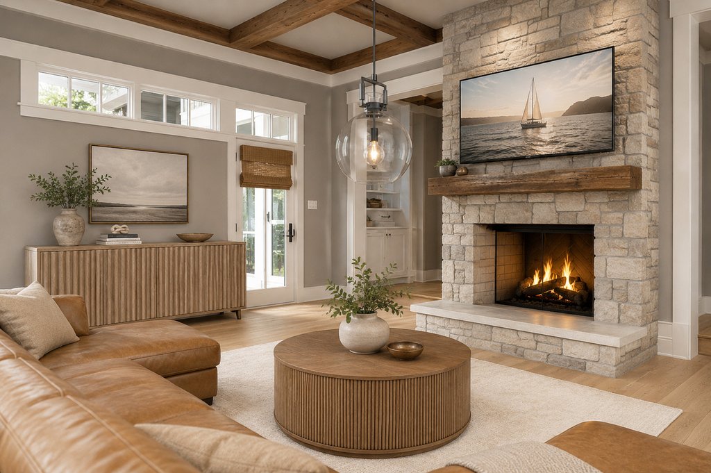 Interior - Family Room for Traditional House Plan #928-23 - 5 bed, 4.5 bath