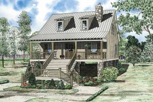Mediterranean Exterior - Front Elevation Plan #17-3300
