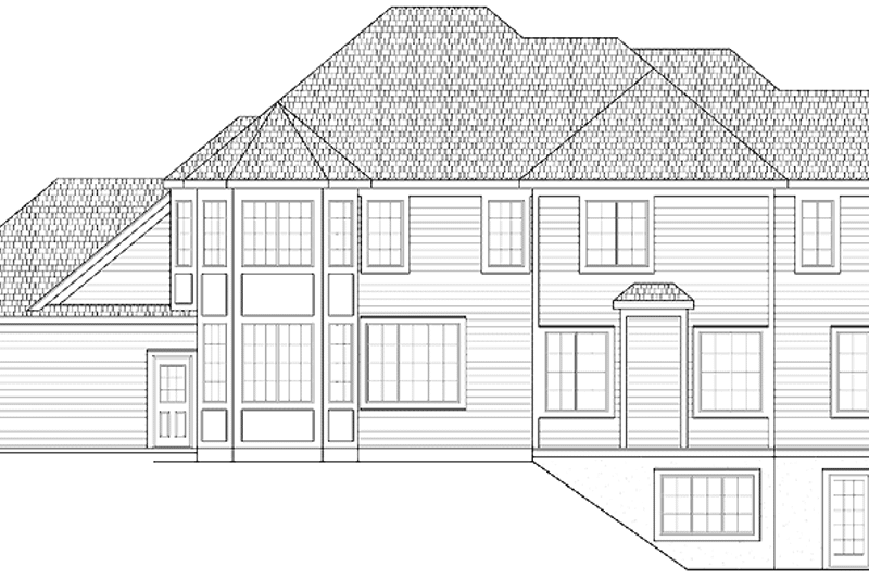 House Plan Design - Exterior - Rear Elevation for Country House Plan #328-427 - 4 bed, 3.5 bath