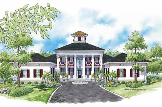 Exterior - Front Elevation 4 for Southern House Plan #930-354 - 4 bed, 4.5 bath