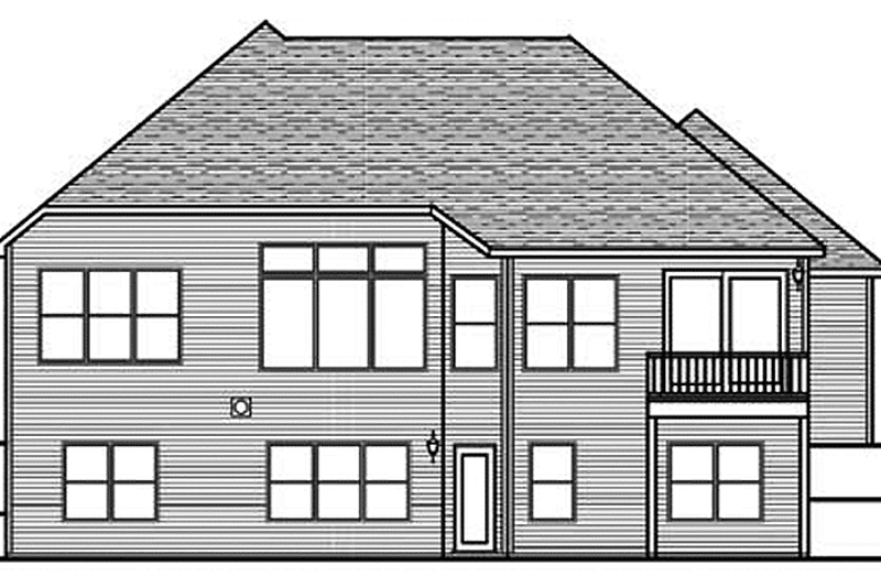 Dream House Plan - Exterior - Rear Elevation for European House Plan #320-1479 - 2 bed, 2 bath