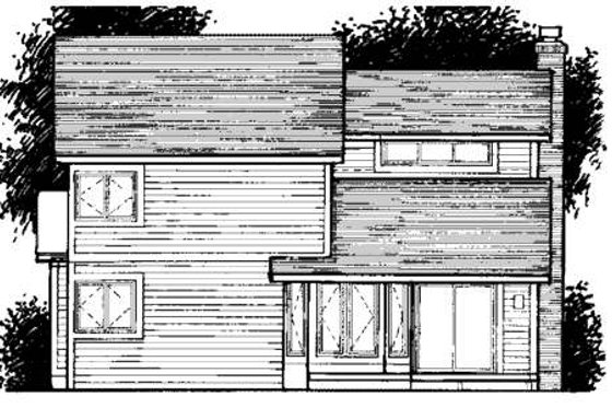 Exterior - Rear Elevation for Traditional House Plan #320-335 - 3 bed, 2 bath