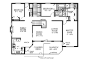 European Style House Plan - 3 Beds 2 Baths 1746 Sq/Ft Plan #18-153 