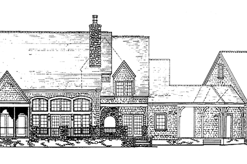 Home Plan - Exterior - Rear Elevation for Country House Plan #453-118 - 3 bed, 3 bath