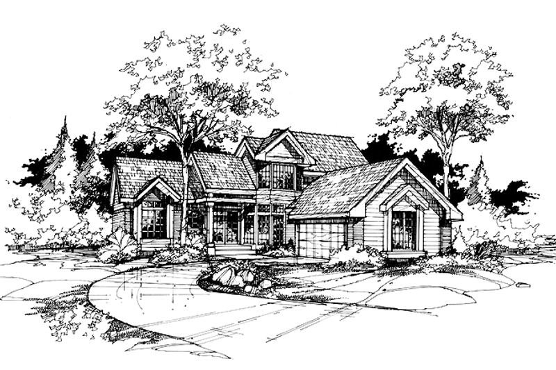 Dream House Plan - Traditional Exterior - Front Elevation Plan #320-735