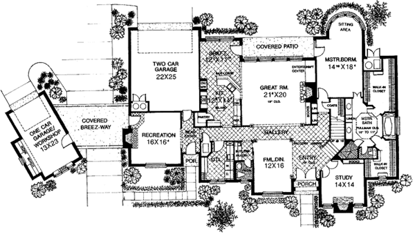 Home Plan - Country Floor Plan - Main Floor Plan #310-1138