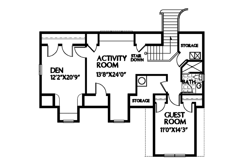 Home Plan - Floor Plan - Upper Floor for Country House Plan #999-33 - 3 bed, 3 bath