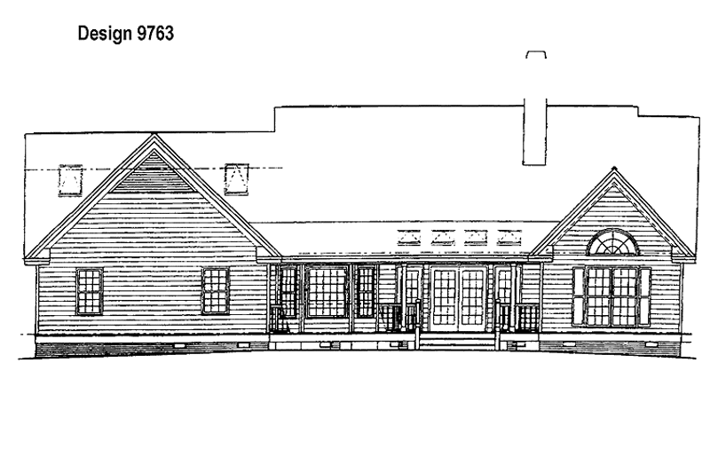 Home Plan - Exterior - Rear Elevation for Country House Plan #929-205 - 3 bed, 2 bath