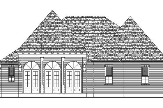 Exterior - Front Elevation 3 for Cottage House Plan #406-9663 - 4 bed, 3 bath