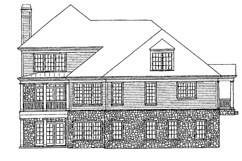 Dream House Plan - Exterior - Rear Elevation for Country House Plan #429-291 - 3 bed, 3 bath