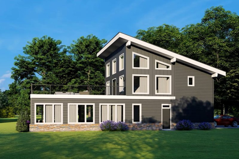 House Blueprint - Photo 3 for Contemporary House Plan #932-678 - 2 bed, 2.5 bath