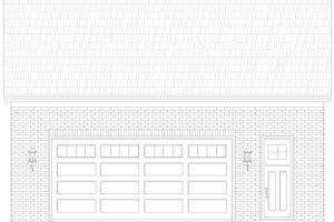 Exterior - Front Elevation 3 for Contemporary House Plan #932-1026, 0 bath