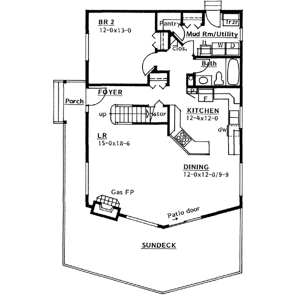 Cabin Floor Plan - Main Floor Plan #126-106