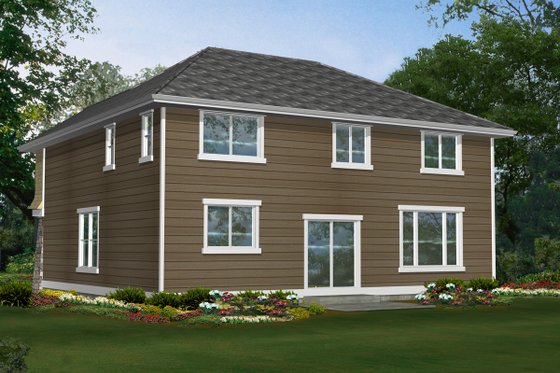 Exterior - Rear Elevation for Craftsman House Plan #132-210 - 4 bed, 2.5 bath
