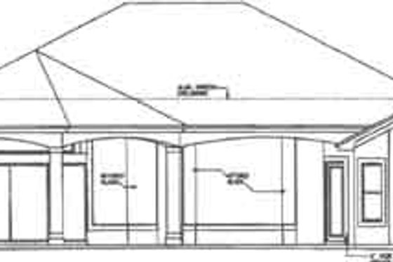 Exterior - Rear Elevation for European House Plan #27-259 - 3 bed, 2.5 bath