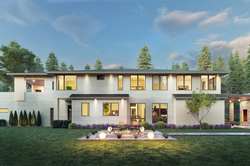 Architectural House Design - Exterior - Rear Elevation for Mediterranean House Plan #1066-276 - 4 bed, 3.5 bath