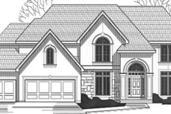 Exterior - Front Elevation for Traditional House Plan #67-829 - 4 bed, 3 bath