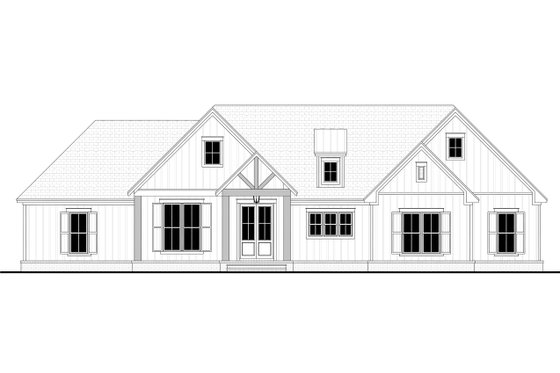 Exterior - Front Elevation 4 for Farmhouse House Plan #430-233 - 3 bed, 2.5 bath