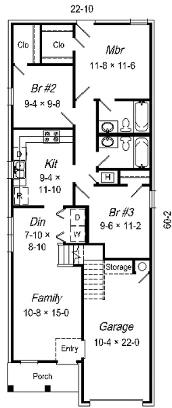 Cottage Floor Plan - Main Floor Plan #329-169