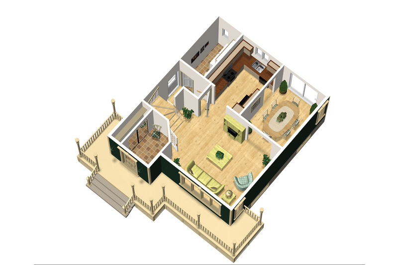 Dream House Plan - Floor Plan - Main Floor 1 for Country House Plan #25-4475 - 3 bed, 1 bath