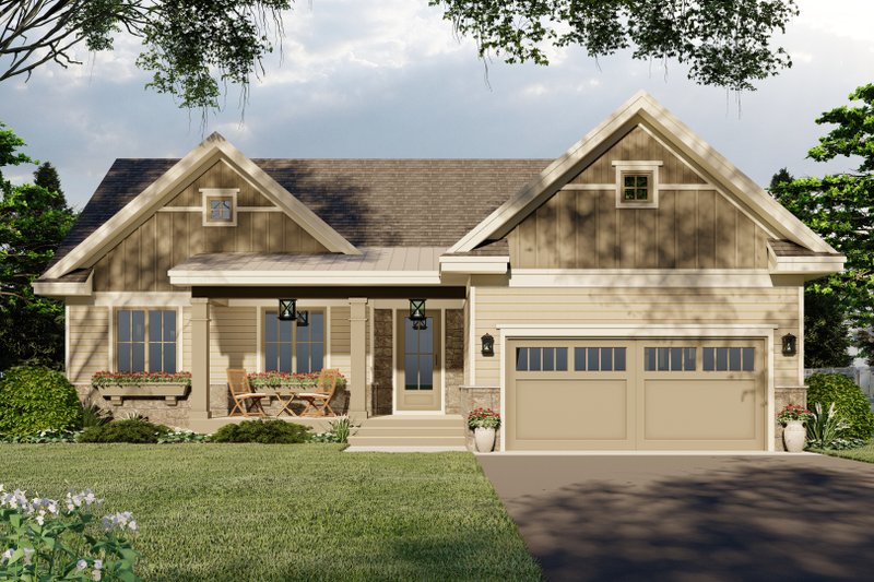 Ranch Style House Plan - 3 Beds 2 Baths 1664 Sq/Ft Plan #51-1210 ...