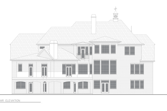 Exterior - Other Elevation 1 for Traditional House Plan #54-695 - 4 bed, 3 bath