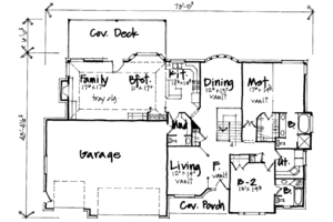 Floor Plan - Main Floor for Traditional House Plan #308-214 - 5 bed, 3.5 bath