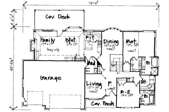 Floor Plan - Main Floor for Traditional House Plan #308-214 - 5 bed, 3.5 bath