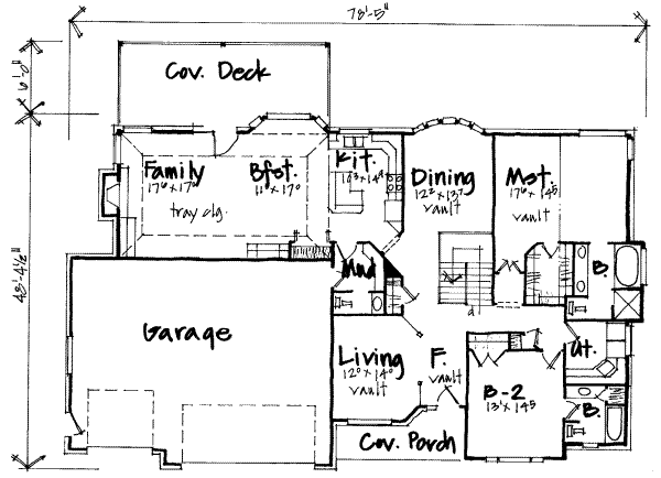 Traditional Floor Plan - Main Floor Plan #308-214