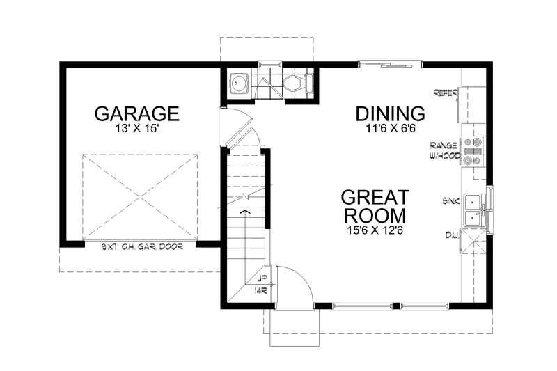 Dream House Plan - Floor Plan - Main Floor for Modern House Plan #112-179 - 3 bed, 2.5 bath