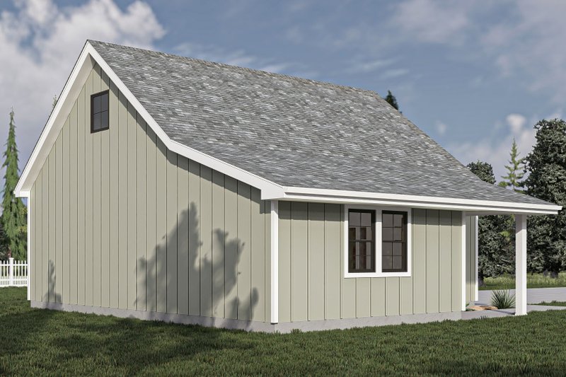 House Blueprint - Exterior - Rear Elevation 1 for Modern House Plan #455-514, 0 bath