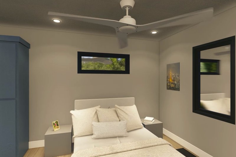House Plan Design - Interior - Master Bedroom for Traditional House Plan #1122-3 - 1 bed, 1 bath