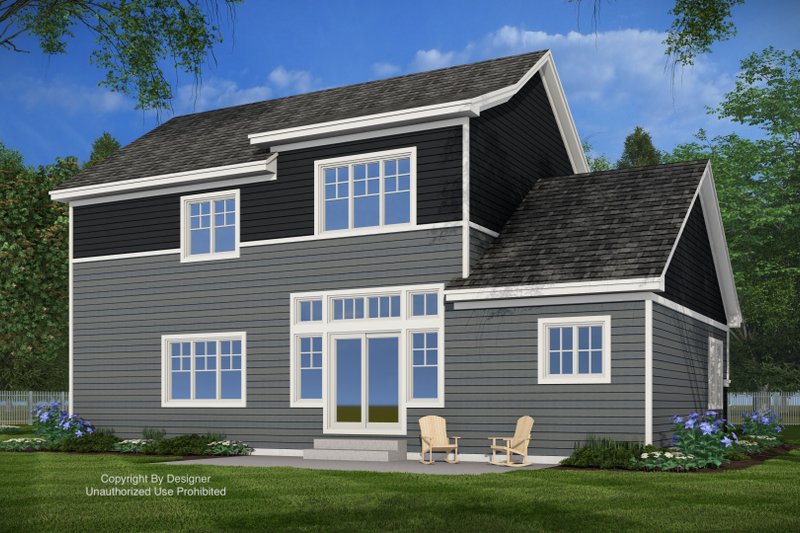 Home Plan - Exterior - Rear Elevation 1 for Craftsman House Plan #51-1424 - 4 bed, 3.5 bath