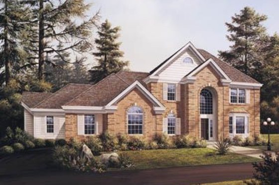 Exterior - Front Elevation 3 for Traditional House Plan #57-127 - 4 bed, 2.5 bath