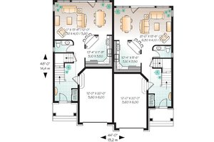 Floor Plan - Main Floor for European House Plan #23-2171 - 3 bed, 1.5 bath