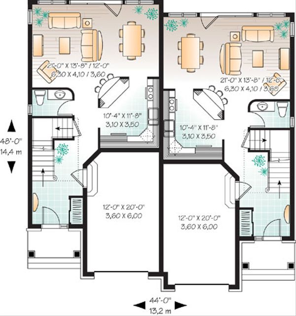 Home Plan - European Floor Plan - Main Floor Plan #23-2171