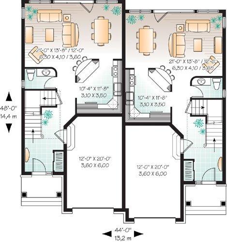 European Style House Plan - 3 Beds 1.5 Baths 3188 Sq/Ft Plan #23-2171 ...