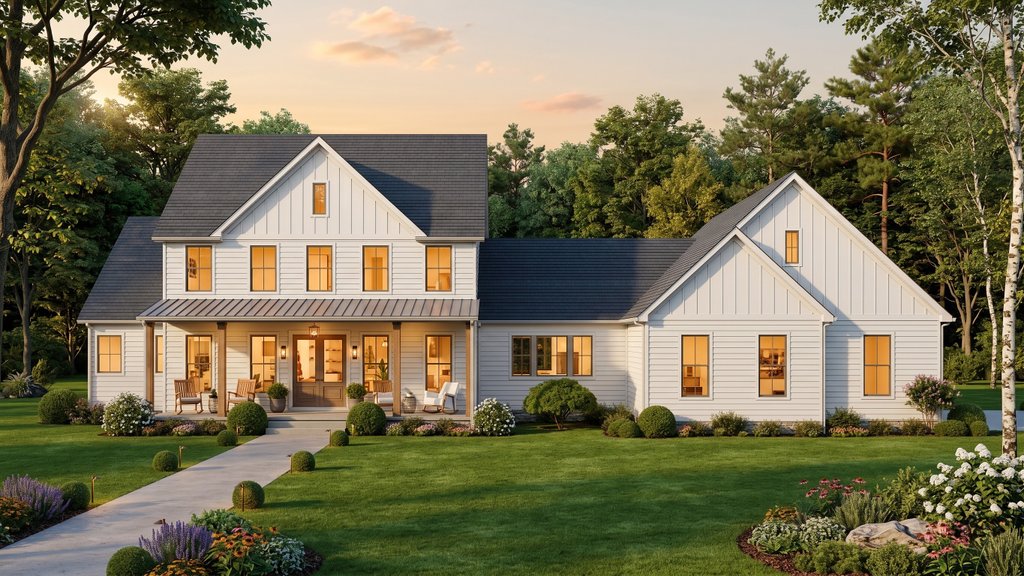 Exterior - Front Elevation 2 for Farmhouse House Plan #1089-71 - 4 bed, 3.5 bath