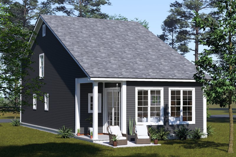 Architectural House Design - Exterior - Rear Elevation for Cottage House Plan #513-2457 - 3 bed, 2.5 bath
