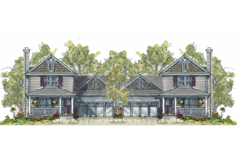 Cottage Style House Plan - 3 Beds 2.5 Baths 3298 Sq/Ft Plan #20-1348 Exterior