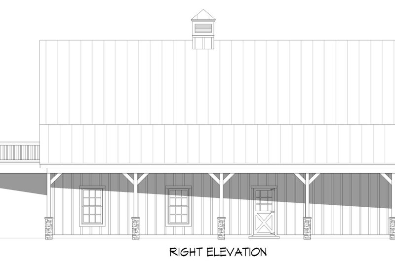 Dream House Plan - Exterior - Other Elevation 1 for Country House Plan #932-1408 - 2 bed, 3 bath