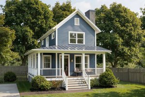 Architectural House Design - Farmhouse Exterior - Front Elevation Plan #79-270