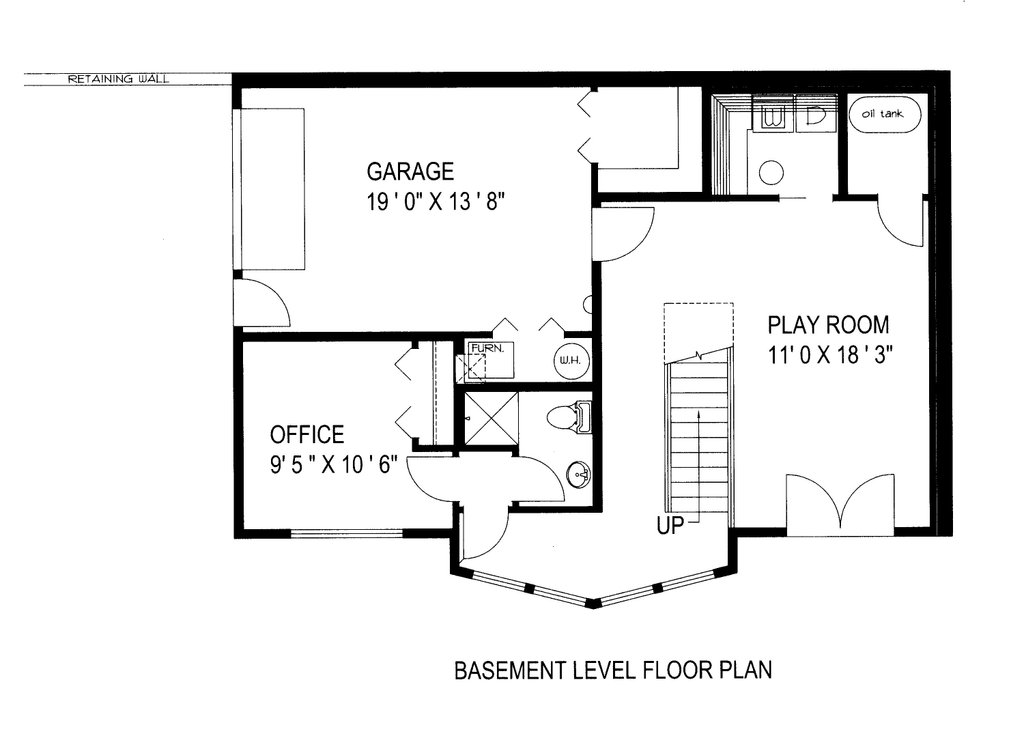 Floor Plan - Lower Floor for Craftsman House Plan #117-1099 - 3 bed, 4.5 bath
