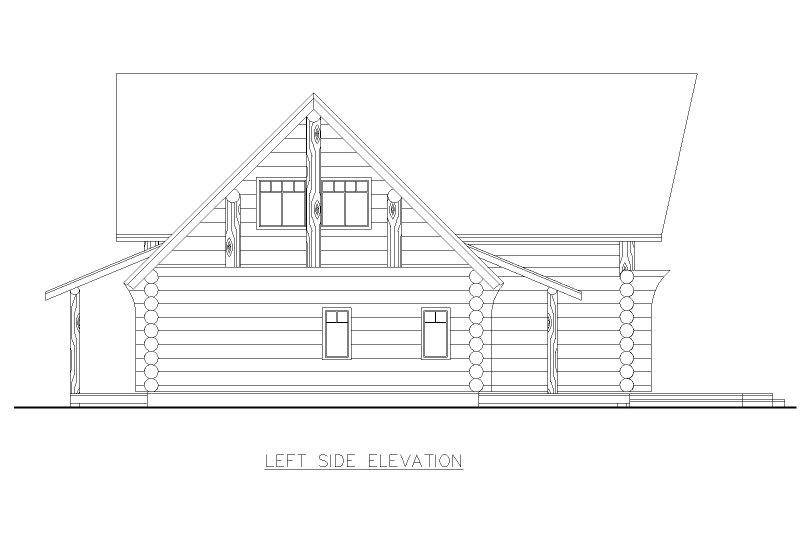 Home Plan - Exterior - Other Elevation for Log House Plan #117-314 - 2 bed, 2 bath