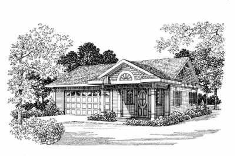 Architectural House Design - Traditional Exterior - Front Elevation Plan #72-264