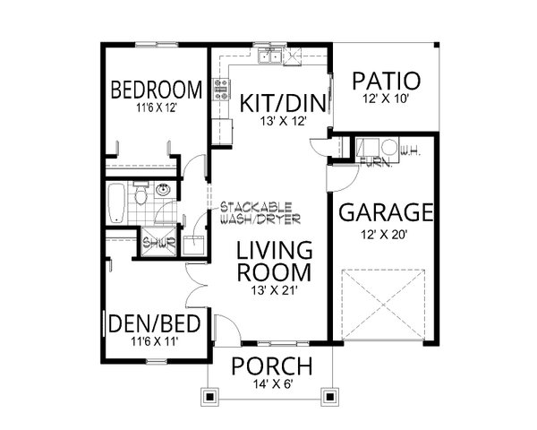Dream House Plan - Craftsman Floor Plan - Main Floor Plan #112-301